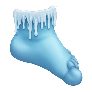 A human foot frozen sticker