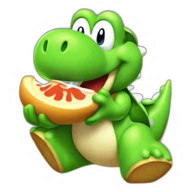 yoshi eating mario sticker