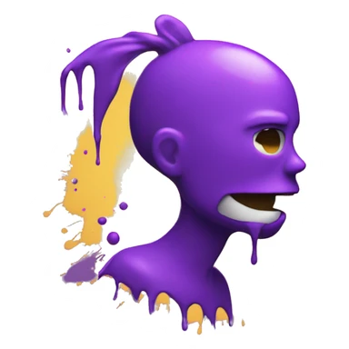 splatter purple not face sticker