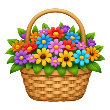 Basket of flowers sticker