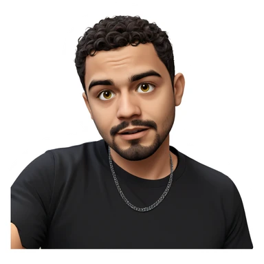 bearded guy in black shirt sticker