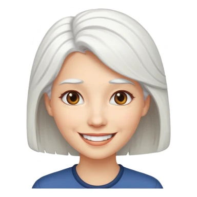 White hair female trump sticker