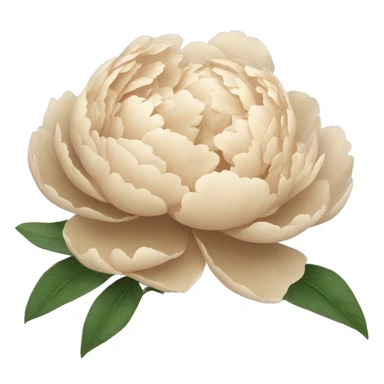 Beige peonies  sticker