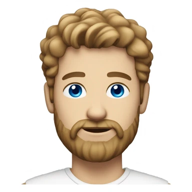 handsome white man with blue eyes, beard, fluffy light brown hair sticker