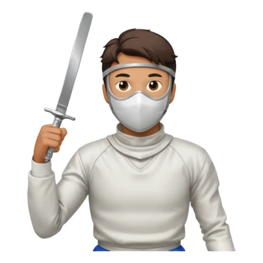 fencing man sticker