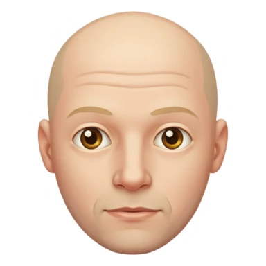 bald (255,255,255) skinned man sticker