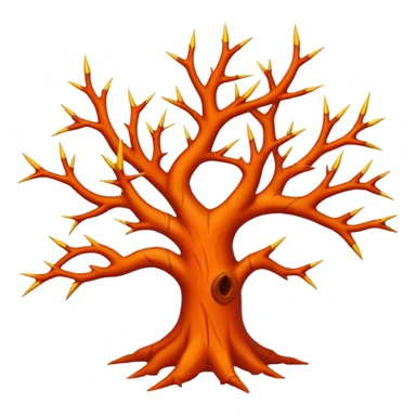 red thorn tree sticker