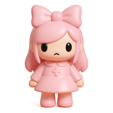 pink gothic bow gothic style vinyl figure sticker