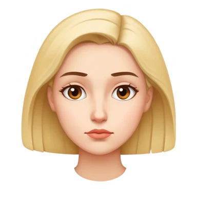 woman with thoughtful, thinking expression sticker