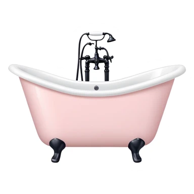 Pale pink bathtub sticker