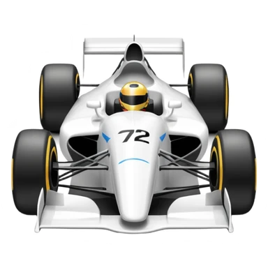 white Formula car sticker