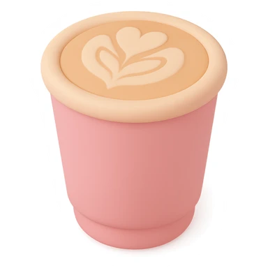 a pink mocha, cute and inviting sticker