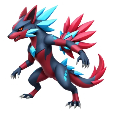 Futuristic Modern Zeraora-Palkia-Zoroark-fusion sticker