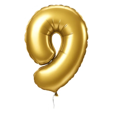 Foil balloon gold number 0 closed sticker
