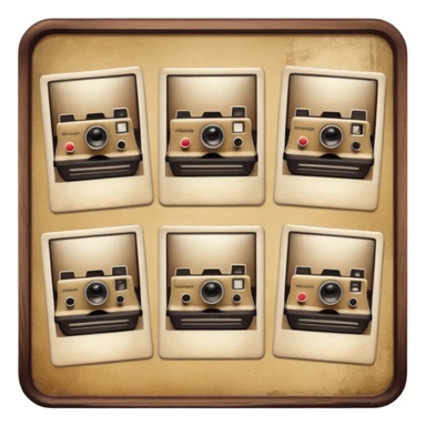 board with 6 polaroid photo sticker