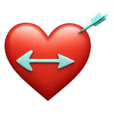 Heart with arrow through it  sticker
