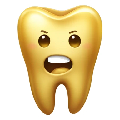 Golden tooth sticker