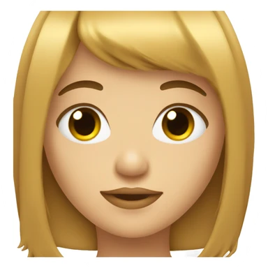 Long bangs pretty girl sticker