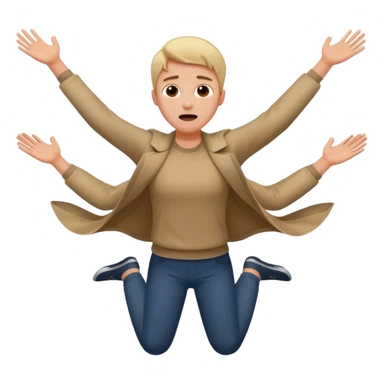 Person falling sticker