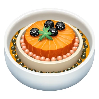 Bowl of tuna belly, sea urchin, and caviar  sticker