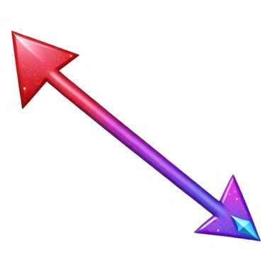 color gradient between red and purple glitter arrow right sticker