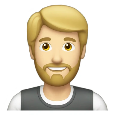 caucasian male with small beard and holding money sticker