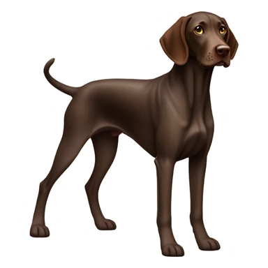 Brown German shorthair pointer sticker