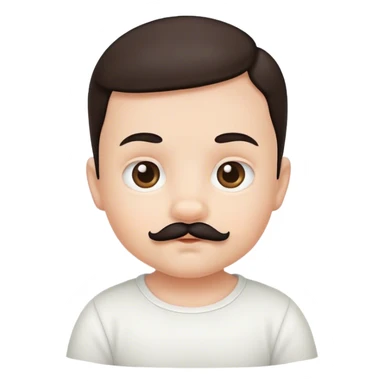 Baby with moustache  sticker