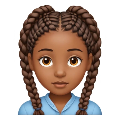 Black girl with braids  sticker