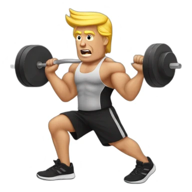 trump hitting the gym sticker