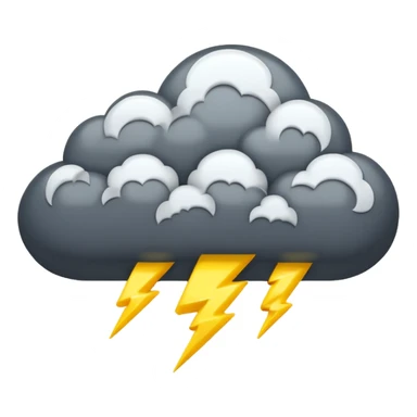 A thick thundercloud flashing with bright lightning sticker