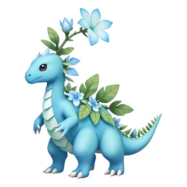 Meganium-Amaura-fakemon (full body) sticker