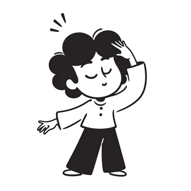 head scratching gesture with exaggerated expression sticker