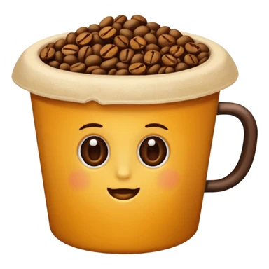 puntero formado por un grano de cafe sticker