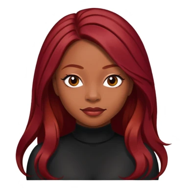 LaTavia Robeson with long dark red hair sticker