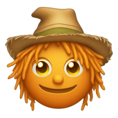 orange scarecrow sticker