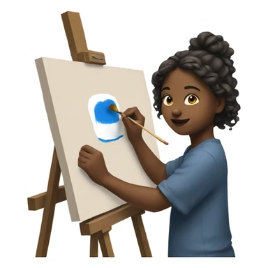 Girl painting  sticker