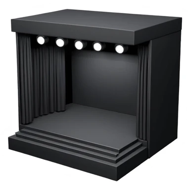 black box theatre maquette stage sticker