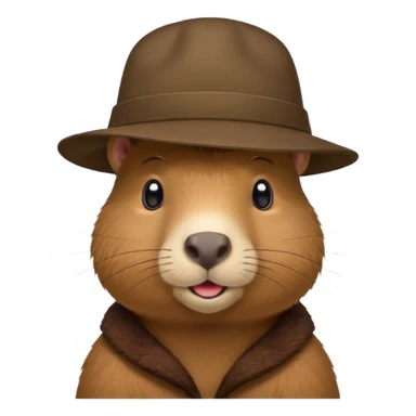 Cute Capybara wearing a hat sticker