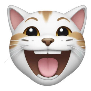 Cat smiling with tears sticker