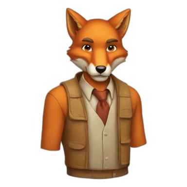 fox man computer genius sticker