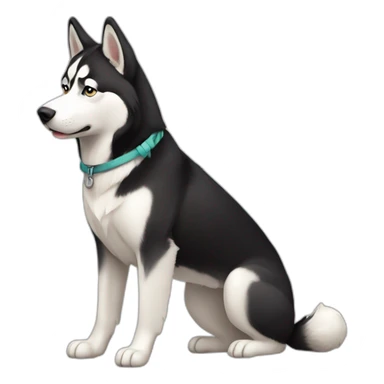 Siberian Husky Full Body sticker