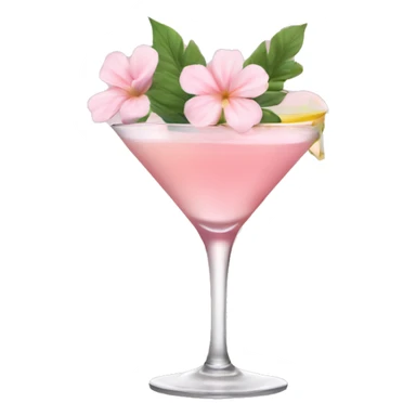 Cocktail with light pink flowers sticker