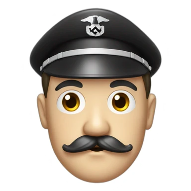 hitler avec une toute petite moustache sticker