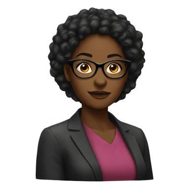 black women with glasses  sticker