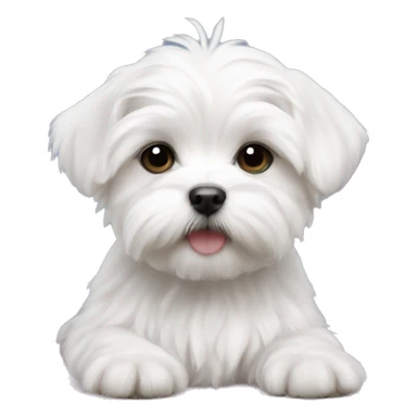 2 baby Maltese puppies sticker