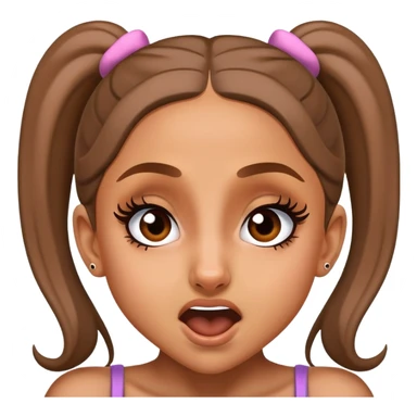 Ariana grande making a crazy face sticker
