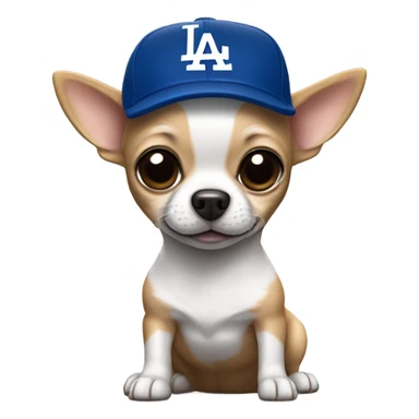 Los Angeles Dodgers Chihuahua sticker