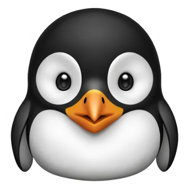 a penguin cute face sticker