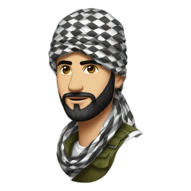 gaza brave rebelion barber keffiyeh sticker